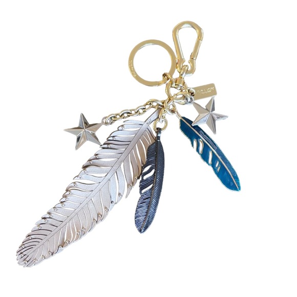 Coach Accessories - Coach Star & Feather Leather Bag Charm